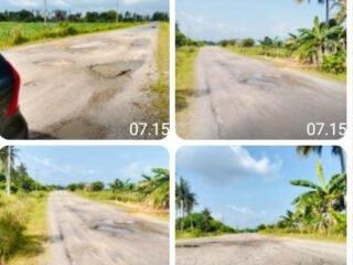 Warga Teluk Merbau Keluhkan Jalan Rusak Parah, Kades Berakit Sebut Sudah Dilaporkan ke PU