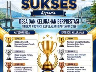 Ajang Desa/Kelurahan Berprestasi 2026, Ekang Anculai dan Tanjung Uban Selatan Raih Penghargaan Tingkat Provinsi